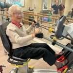 Exercising at 101 years old.