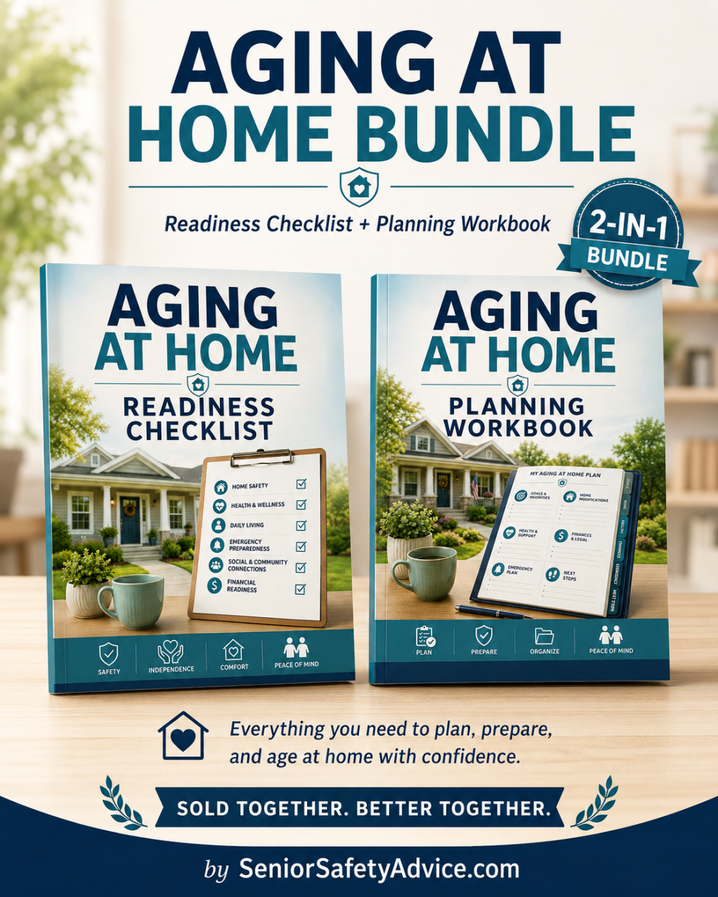 aging at home bundle checklist and workbook