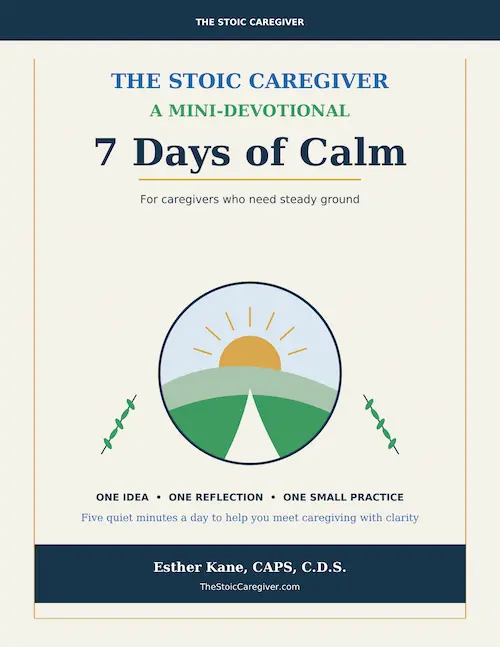 Stoic Caregiver 7 Days of Calm Cover