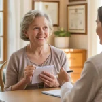 How to Advocate for Yourself at the Doctor's Office Older woman and adult daughter at doctor's office.