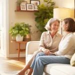 What Makes a Place a Home for Seniors and Caregivers Mother and daughter enjoying time at home