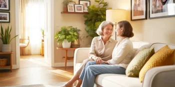 Mother and daughter enjoying time at home