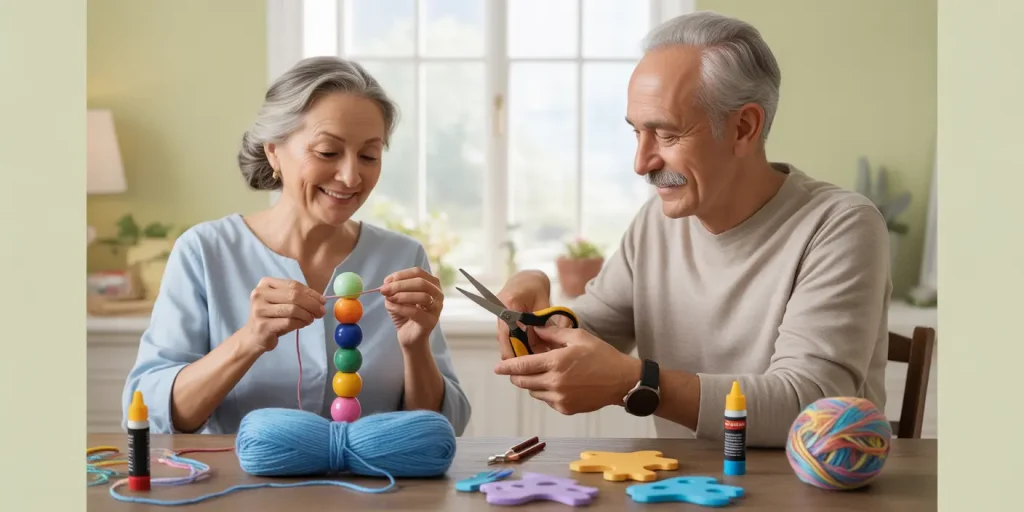 Supplies for senior crafters.