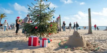 christmas in july on the beach