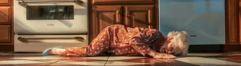 elderly woman who fell on her kitchen floor