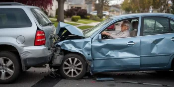 elderly woman in auto accident