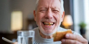 food stuck on teeth
