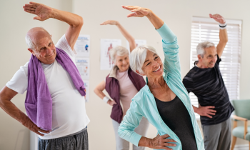 seniors at exercise class