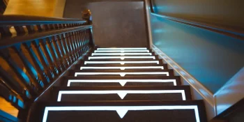 glow in the dark tape on stairs