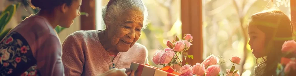 grandma getting gifts