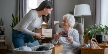 help aging parent to downsize