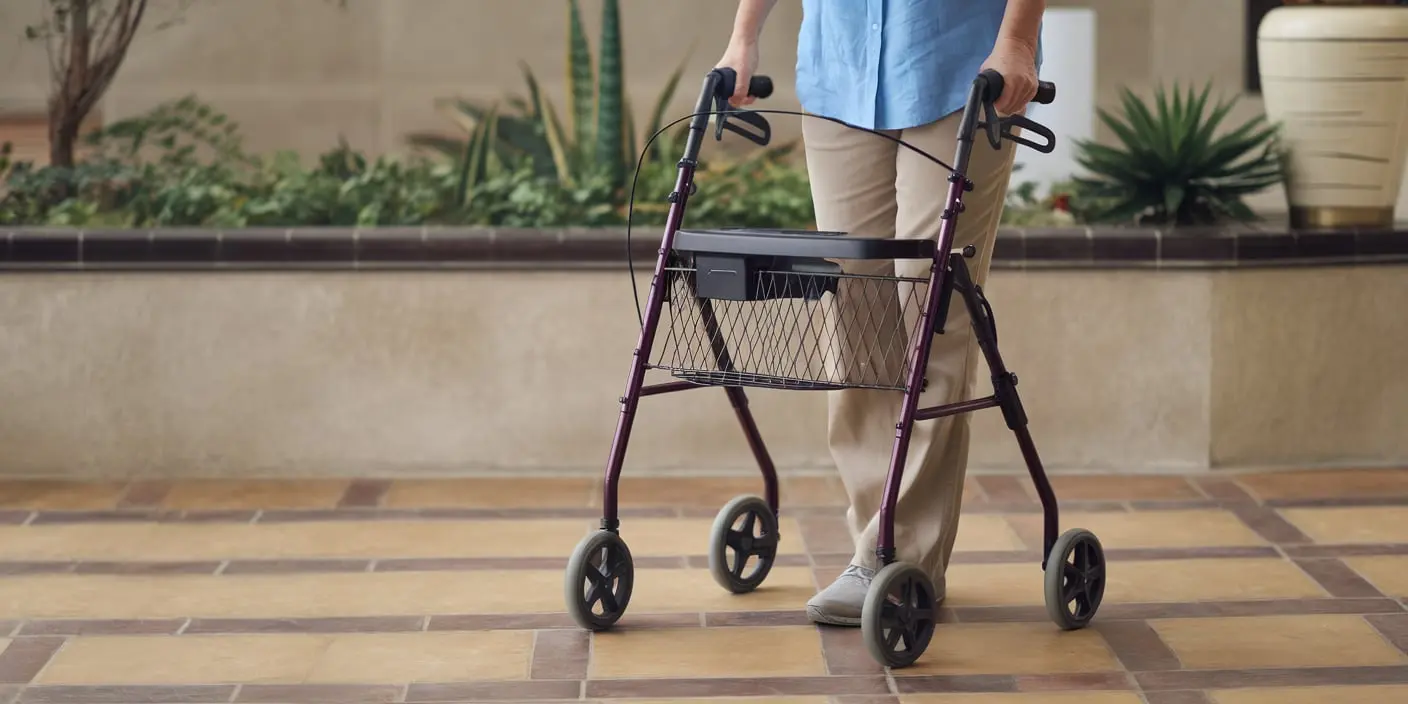 how to use a walker with wheels