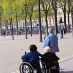 European Tours For Senior Citizens With Limited Mobility Seniors in wheelchairs visiting Paris, France.