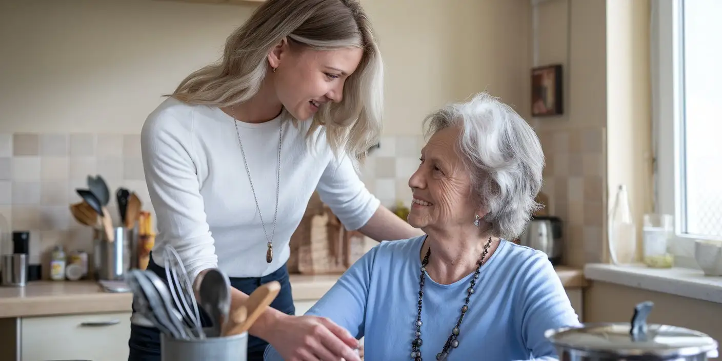 living with elderly mother