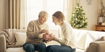 Gifting low clutter gifts to grandparents.