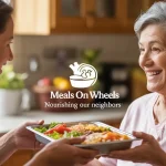 Services of meals on wheels for seniors