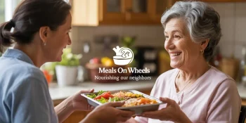 Services of meals on wheels for seniors