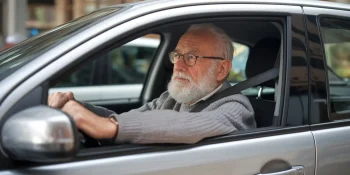 older man driving
