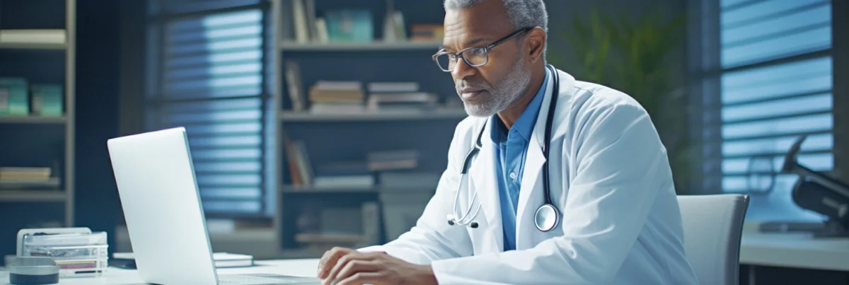 doctor on an online visit with a patient
