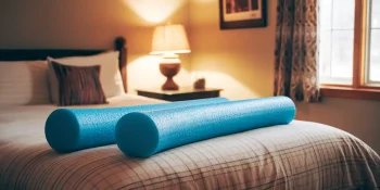 pool noodles as bed bumpers