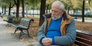 senior man feeling cold