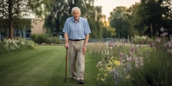 senior using a can