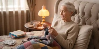 Senior woman keeping busy