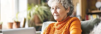senior woman living alone