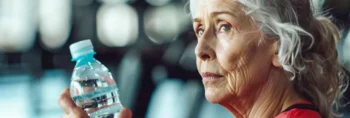 senior woman water