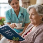 Choosing Between a Caregiver and a CNA: What Families Need to Know Senior woman at home with her caregiver