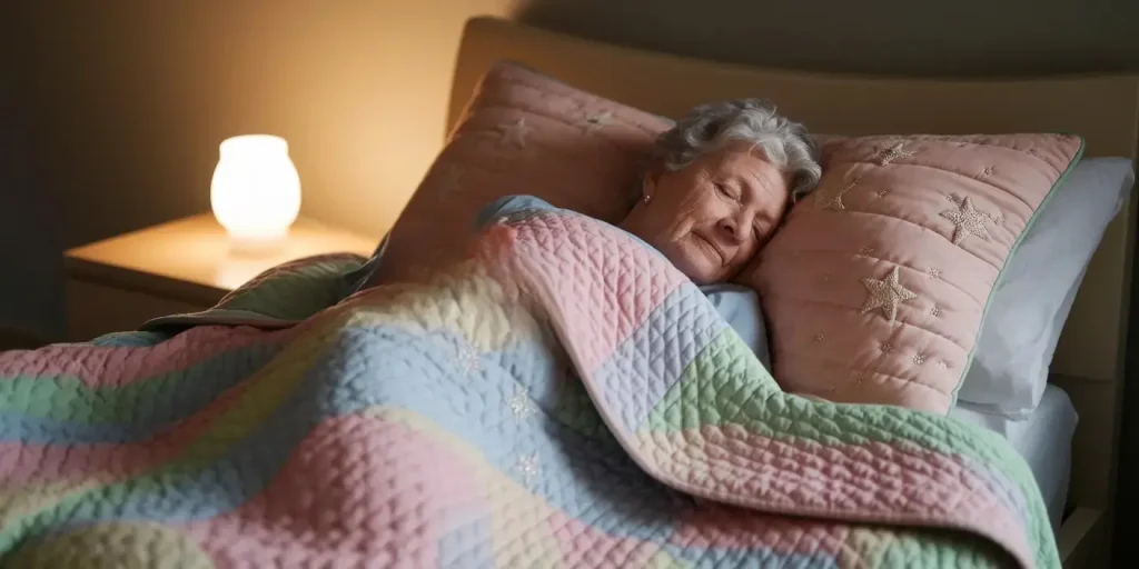 Keeping seniors with dementia in bed at night.