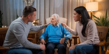 sibling taking advantage of elderly parent