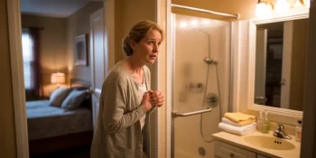 Adult daughter worried about her elderly mother's fear of bathing.