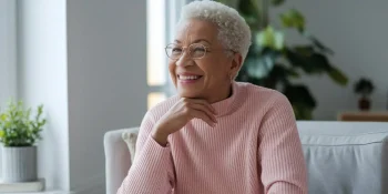 Senior woman contemplating solo aging