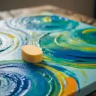 sponge painting craft for seniors with tremors