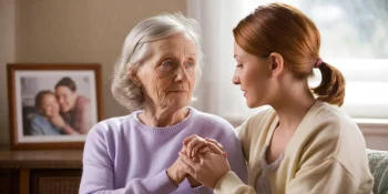 advising a senior with dementia that someone has died