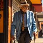Older Adults: Arm Pain While Using Cane? senior man walking down the street and using a cane