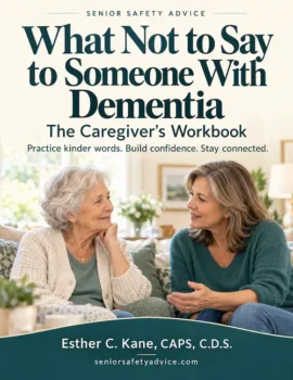 What not to say to someone with dementia workbook cover